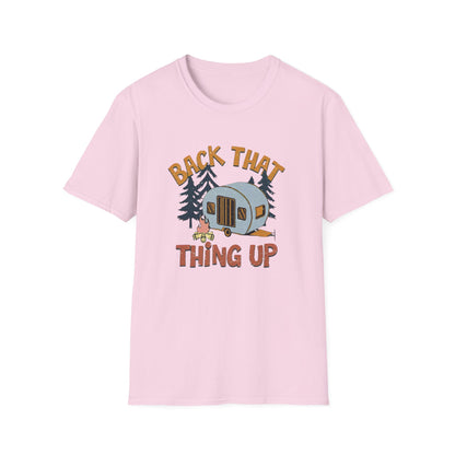 RV Camping T-Shirt — "Back That Thing Up" Retro Camper Graphic Tee