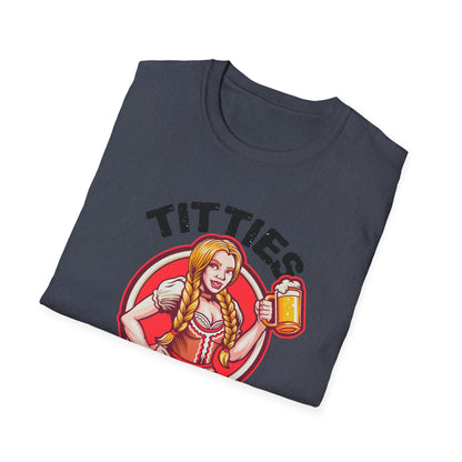 T-Shirt — "Titties and Beer" Oktoberfest Beer Girl Graphic Tee