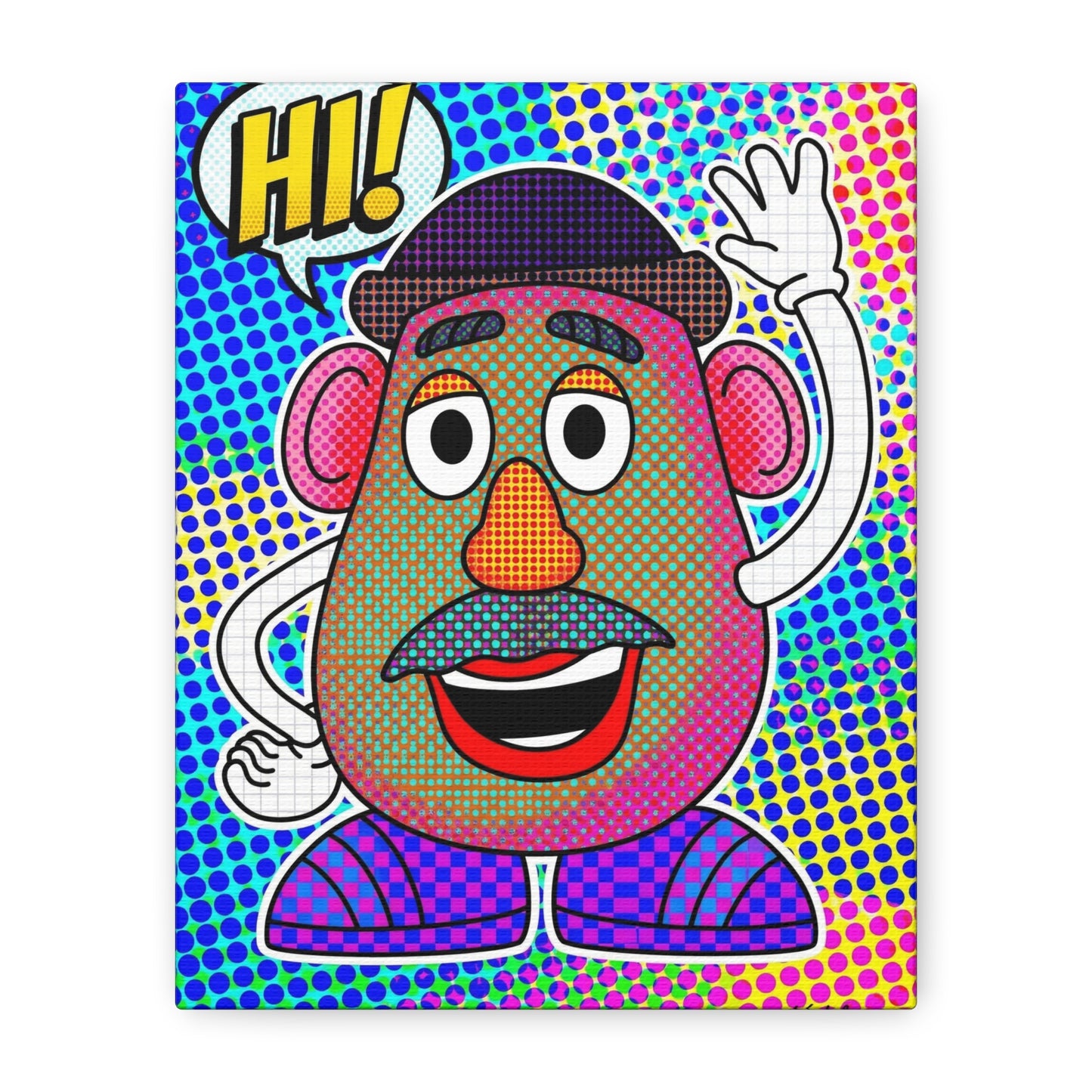 Mr. Head Abstract Canvas Wall Art Print — Matte Stretched Canvas