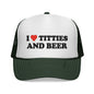 Trucker Hat - "I  Titties and Beer" Funny Novelty Cap