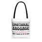 Emotional Baggage Tote Bag — Funny "Emotional Baggage (just kidding)" Reusable Shopper