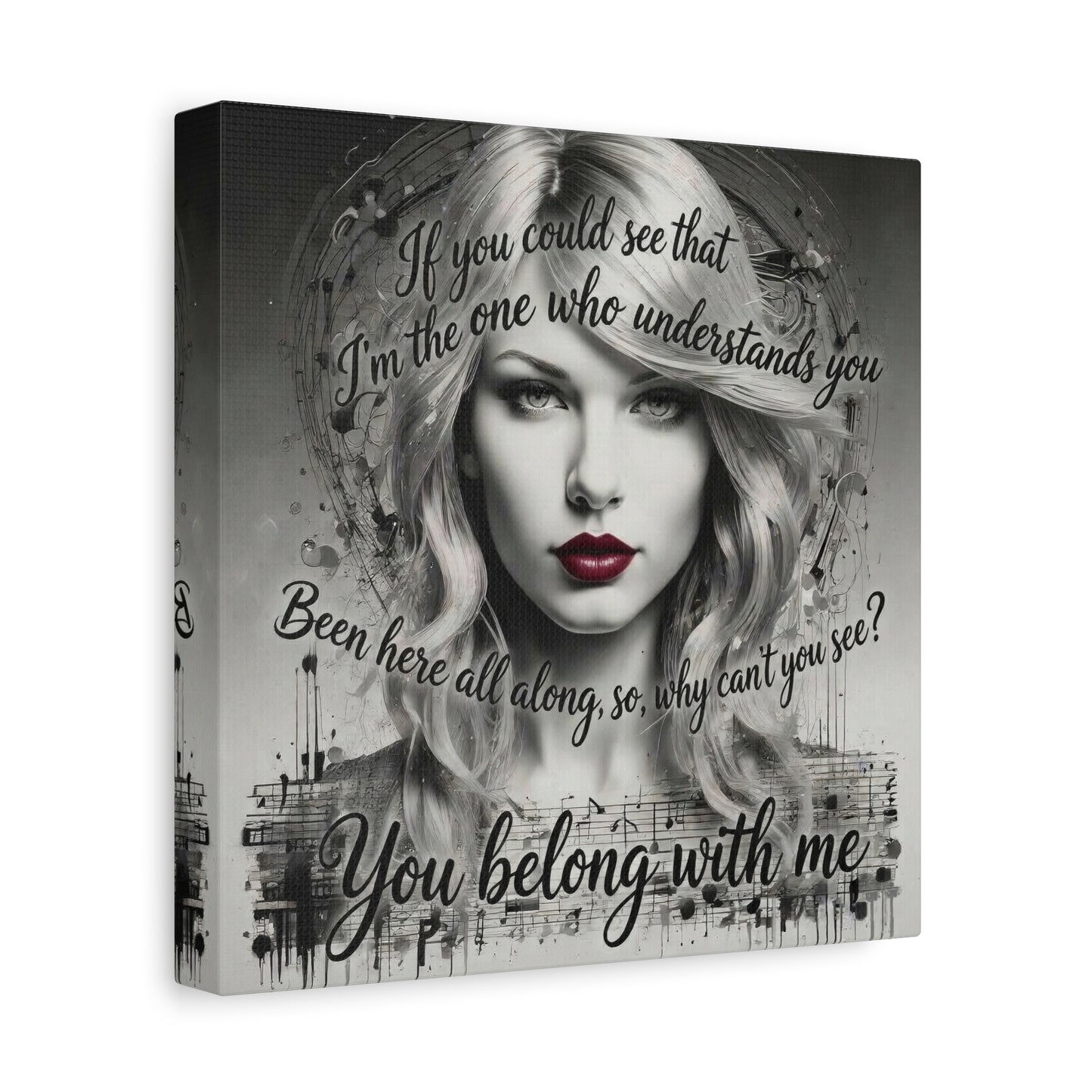 Swift Inspired "You Belong With Me" — Matte Stretched Canvas Wall Art