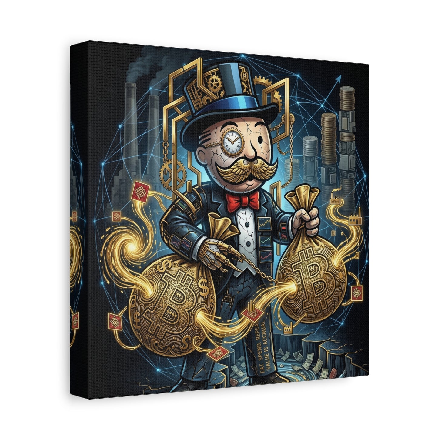 Rich Uncle Pennybags Canvas Wall Art Print