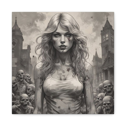 Zombie Swift Matte Canvas Wall Art — Gothic Horror Stretched Canvas