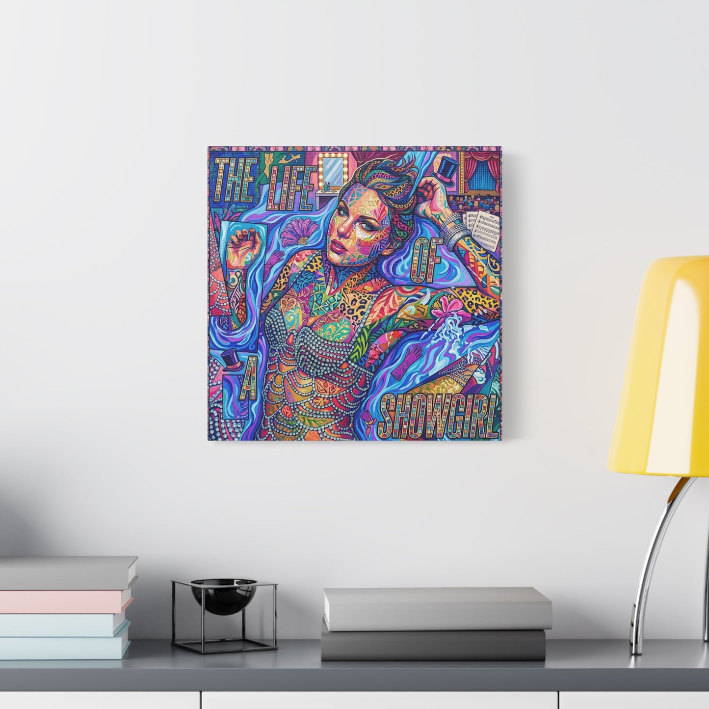 Showgirl Pop Abstract Canvas Wall Art Print