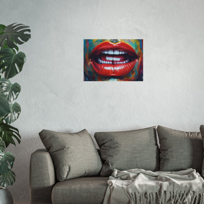 Colorful Pop Art Lip Poster Fine Art Print