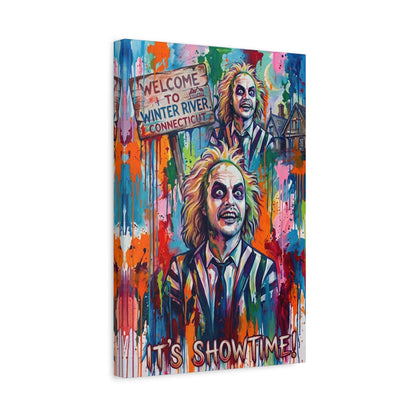 Beetlejuice 'It's Showtime!' Matte Stretched Canvas