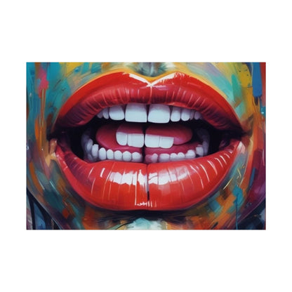 Colorful Pop Art Lip Poster Fine Art Print