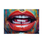 Colorful Pop Art Lip Poster Fine Art Print