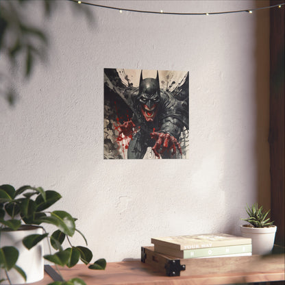 Batman Horror Art Poster Print — Dark Bloody Comic Fine Art Print