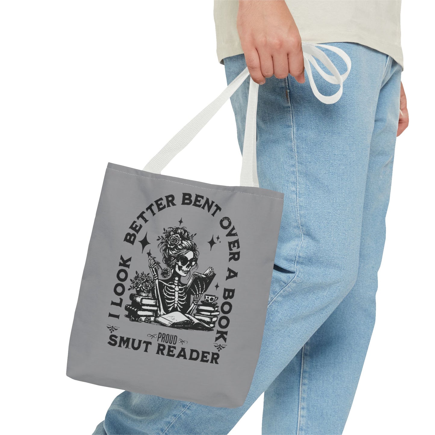 Smut Reader Tote Bag – "I Look Better Bent Over a Book" Booklover Gift