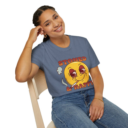 Stoned & Happy Smiley T-Shirt