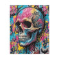 Vibrant Graffiti Skull Canvas