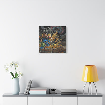 Greed Canvas Wall Art Print