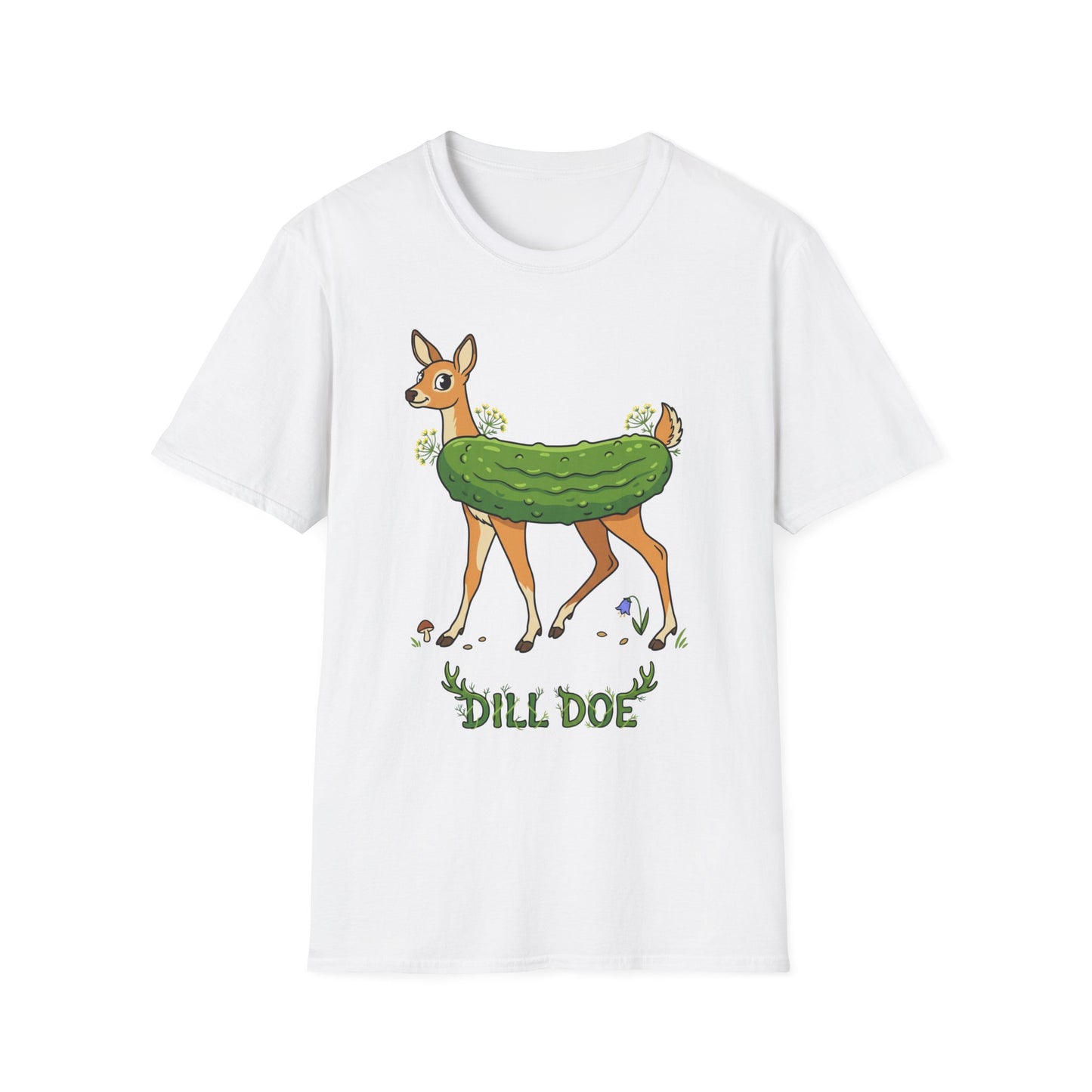 Dill Doe T‑Shirt — Cute Pickle Deer Pun Tee for Nature Lovers & Foodie Fans