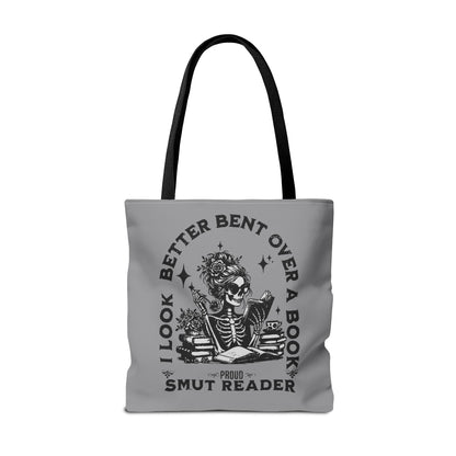 Smut Reader Tote Bag – "I Look Better Bent Over a Book" Booklover Gift