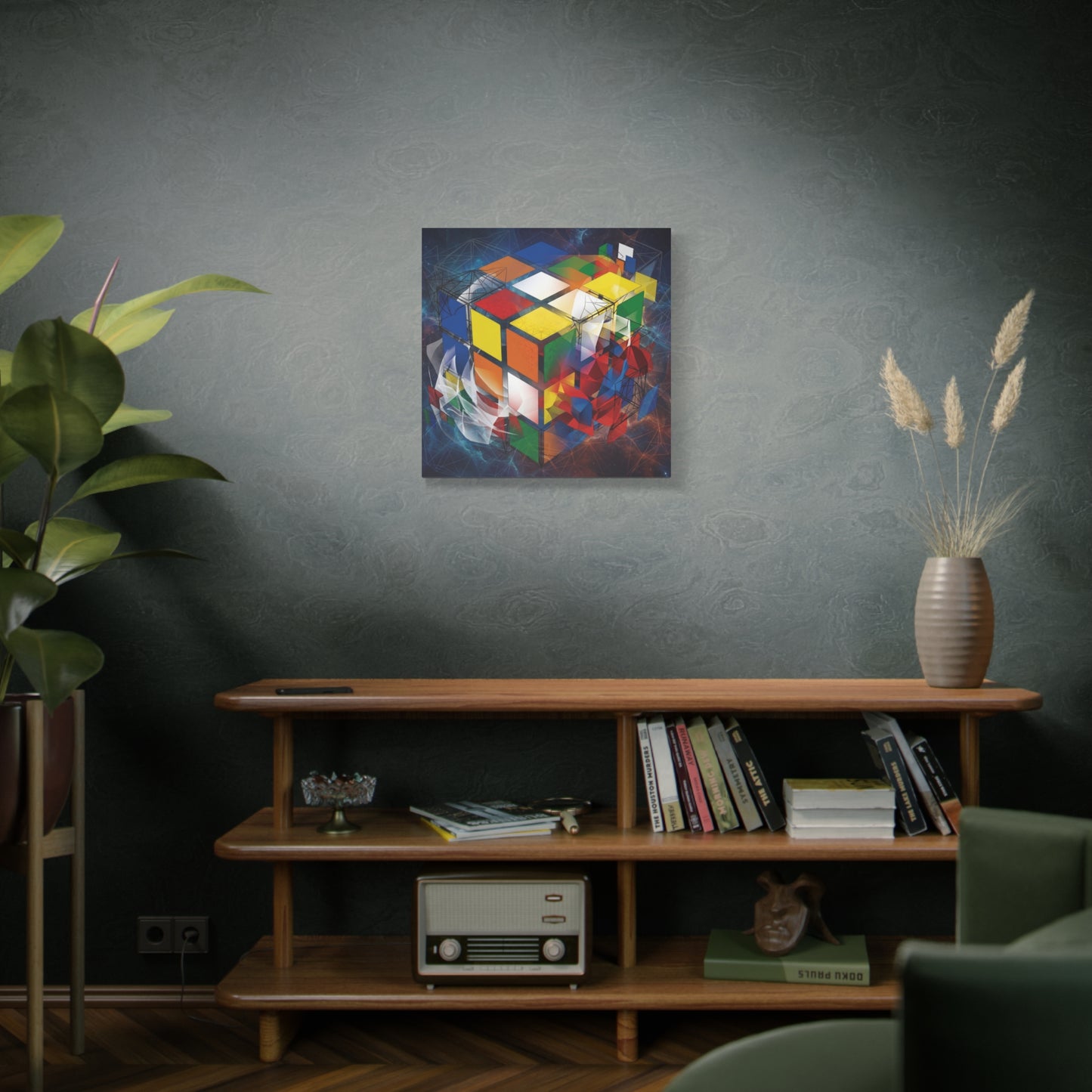 Magic Cube Abstract Canvas Wall Art Print — Matte Stretched Canvas