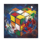 Magic Cube Abstract Canvas Wall Art Print — Matte Stretched Canvas