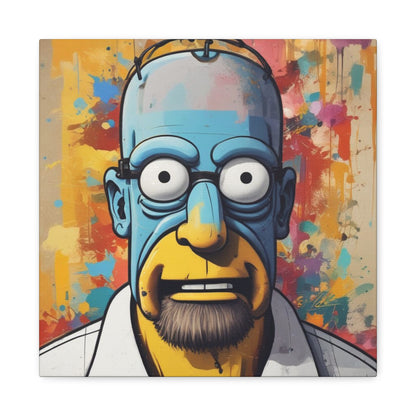Pop Art Cartoon Canvas Wall Art — Colorful Abstract Character Portrait