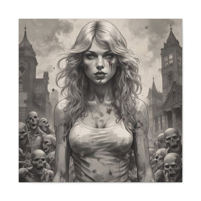 Zombie Swift Matte Canvas Wall Art — Gothic Horror Stretched Canvas