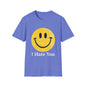 Funny 'I Hate You' Smiley T-Shirt — Retro Distressed Yellow Smiley Tee