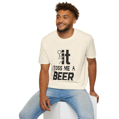 Funny 'Toss Me a Beer' T-Shirt – Beer Toss Party Tee