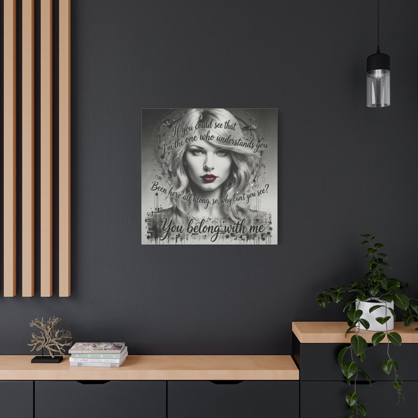 Swift Inspired "You Belong With Me" — Matte Stretched Canvas Wall Art