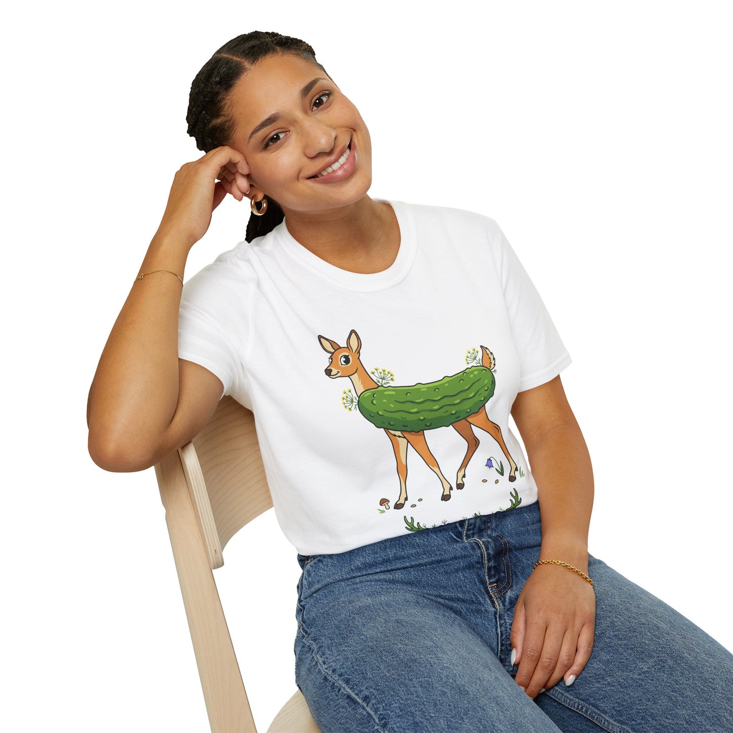 Dill Doe T‑Shirt — Cute Pickle Deer Pun Tee for Nature Lovers & Foodie Fans
