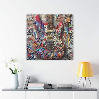 Urban Art Gutair Abstract Canvas Wall Art Print