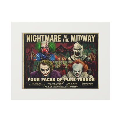 Terror at the Midway! Fine Art Print — 'No Clowning Around' (Passepartout Frame)