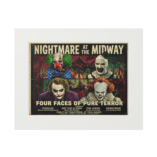 Terror at the Midway! Fine Art Print — 'No Clowning Around' (Passepartout Frame)