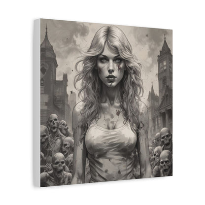 Zombie Swift Matte Canvas Wall Art — Gothic Horror Stretched Canvas