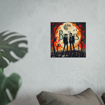 The Beatles Fine Art Poster – Retro Psychedelic Band Print