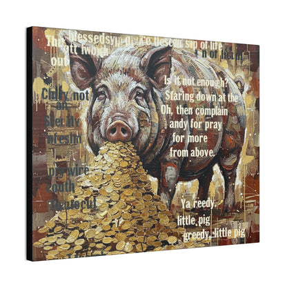 DMB Pig Inspired art - 'Greedy Little Pig' Farmhouse Wall Art