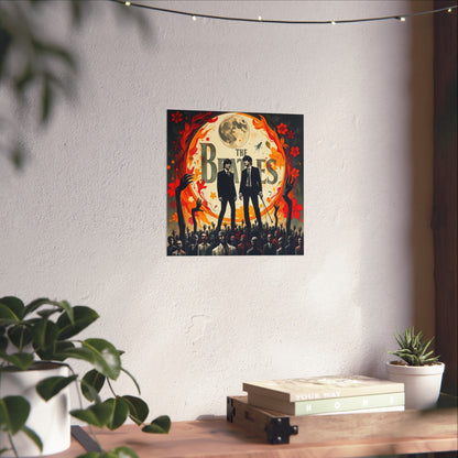 The Beatles Fine Art Poster – Retro Psychedelic Band Print