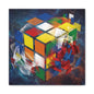 Magic Cube Abstract Canvas Wall Art Print — Matte Stretched Canvas