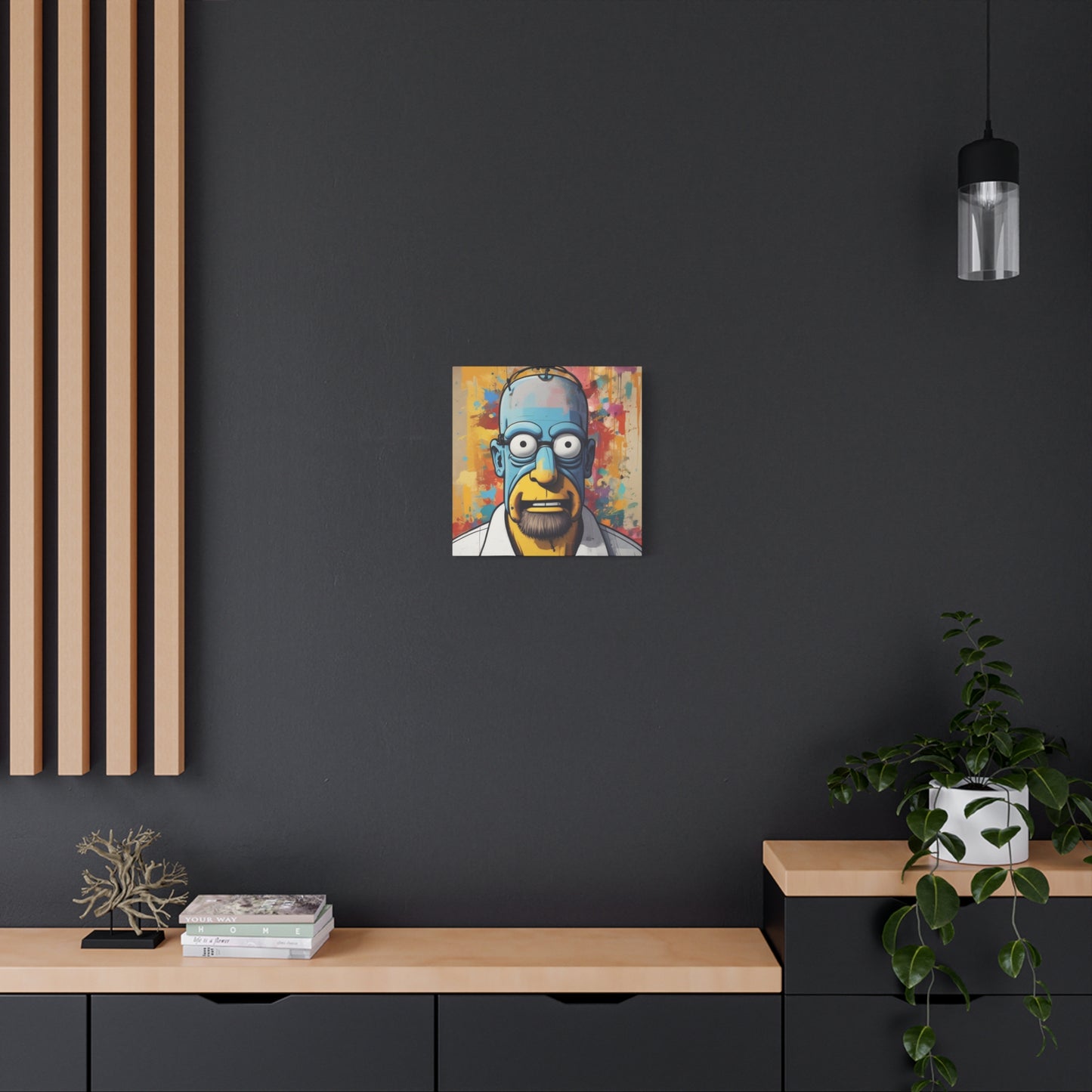 Pop Art Cartoon Canvas Wall Art — Colorful Abstract Character Portrait