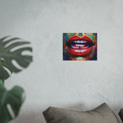 Colorful Pop Art Lip Poster Fine Art Print