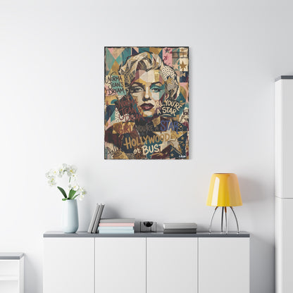 Hollywood Star Portrait Matte Canvas Wall Art, Stretched 1.25"
