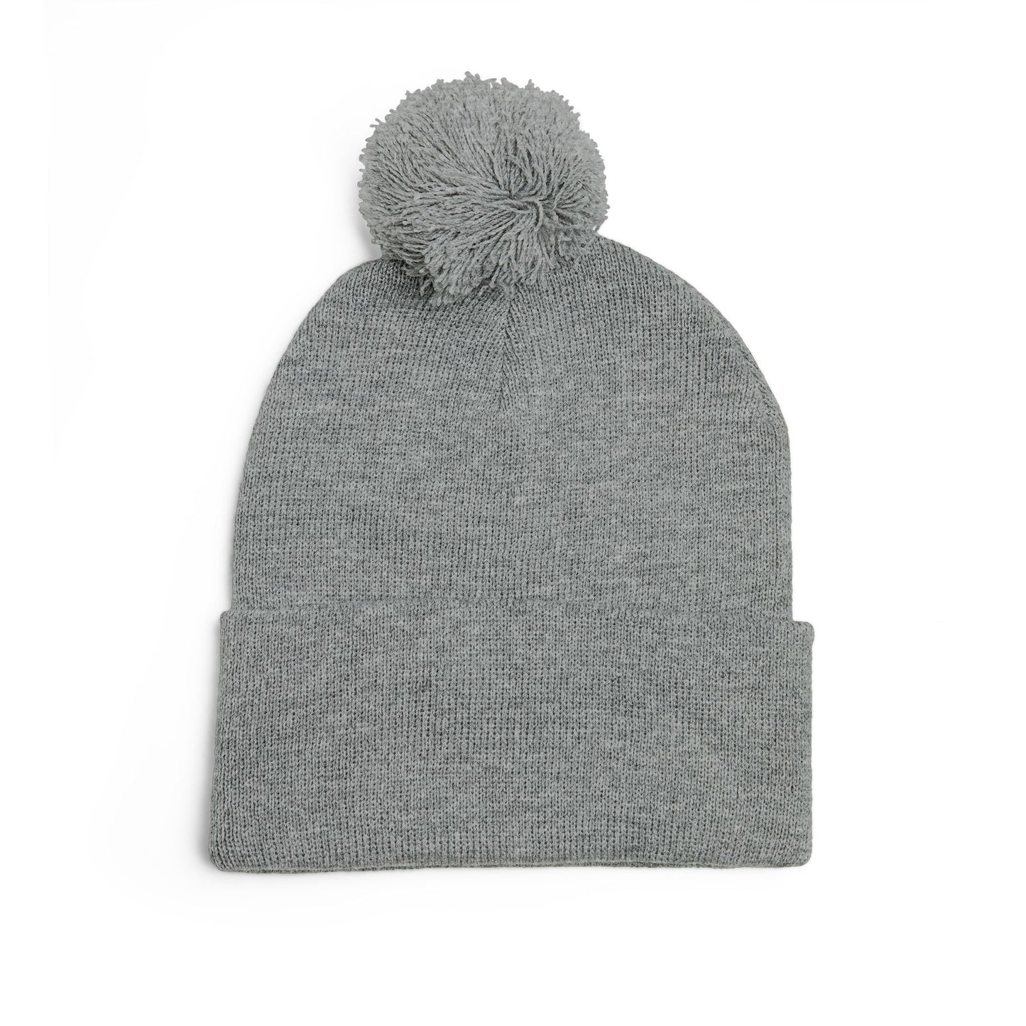 Embroidered Pom-Pom Beanie — "Spitters Are Quitters!" Cozy Winter Hat