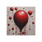 Fine Art Poster — Red Dripping Balloon on Vintage Book Pages