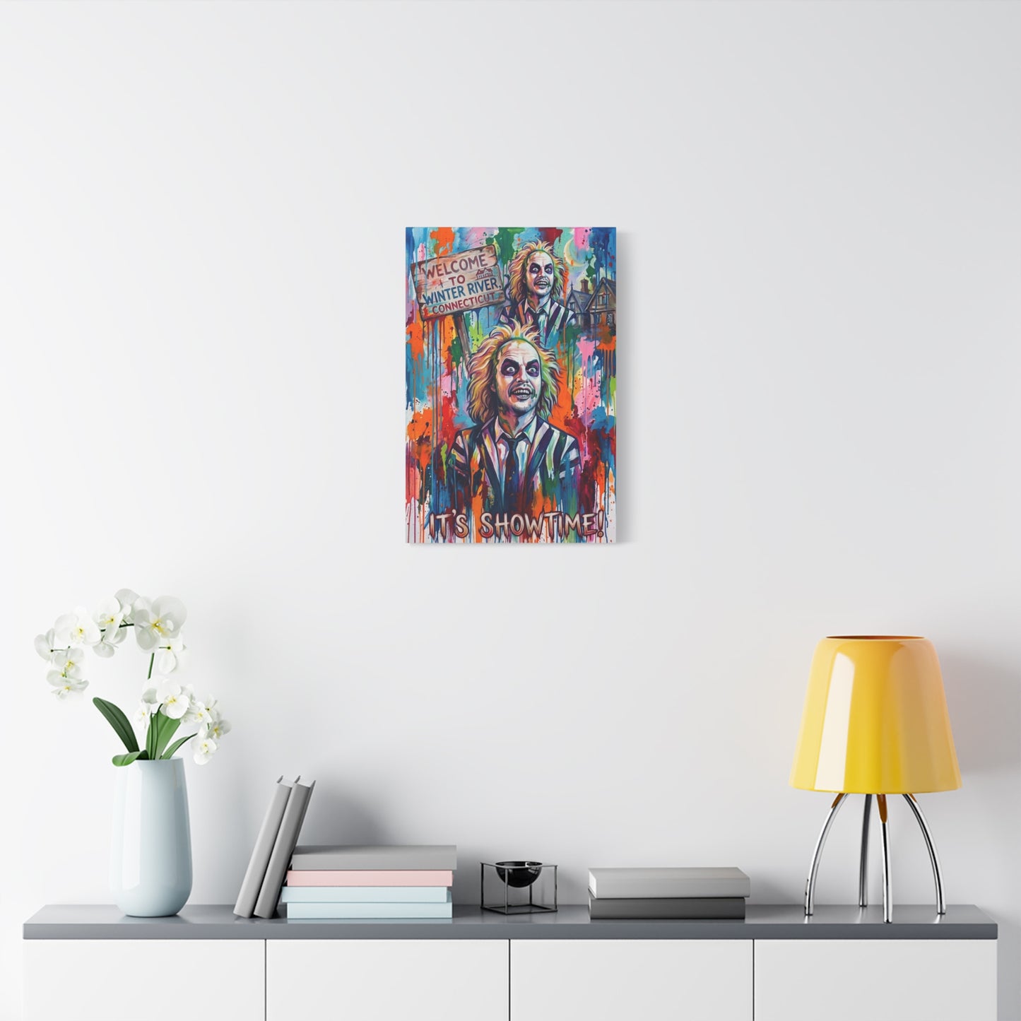 Beetlejuice 'It's Showtime!' Matte Stretched Canvas