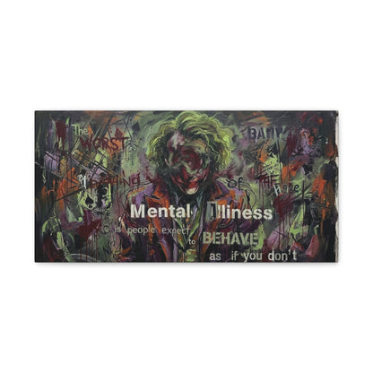 Joker Mental Health Abstract Canvas Wall Art — Matte Stretched 1.25"
