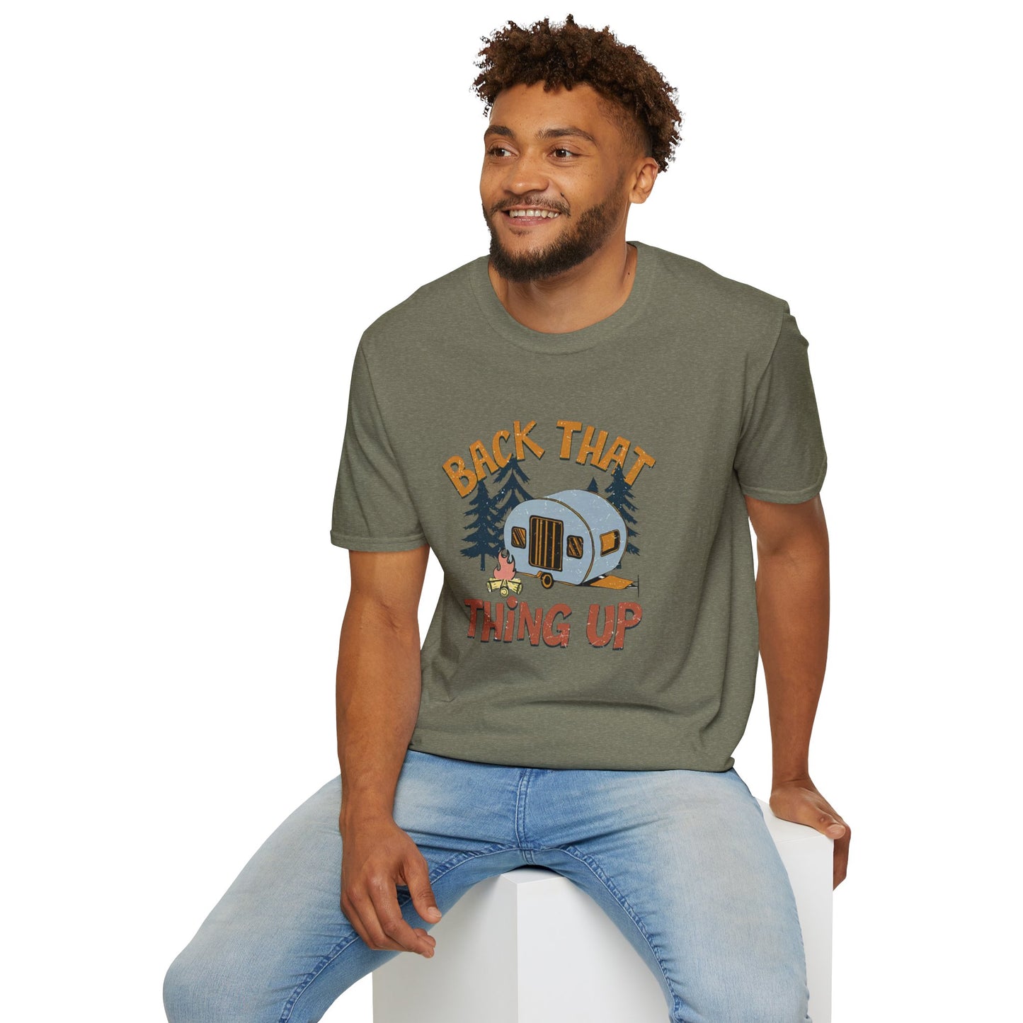 RV Camping T-Shirt — "Back That Thing Up" Retro Camper Graphic Tee