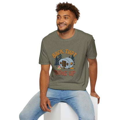 RV Camping T-Shirt — "Back That Thing Up" Retro Camper Graphic Tee