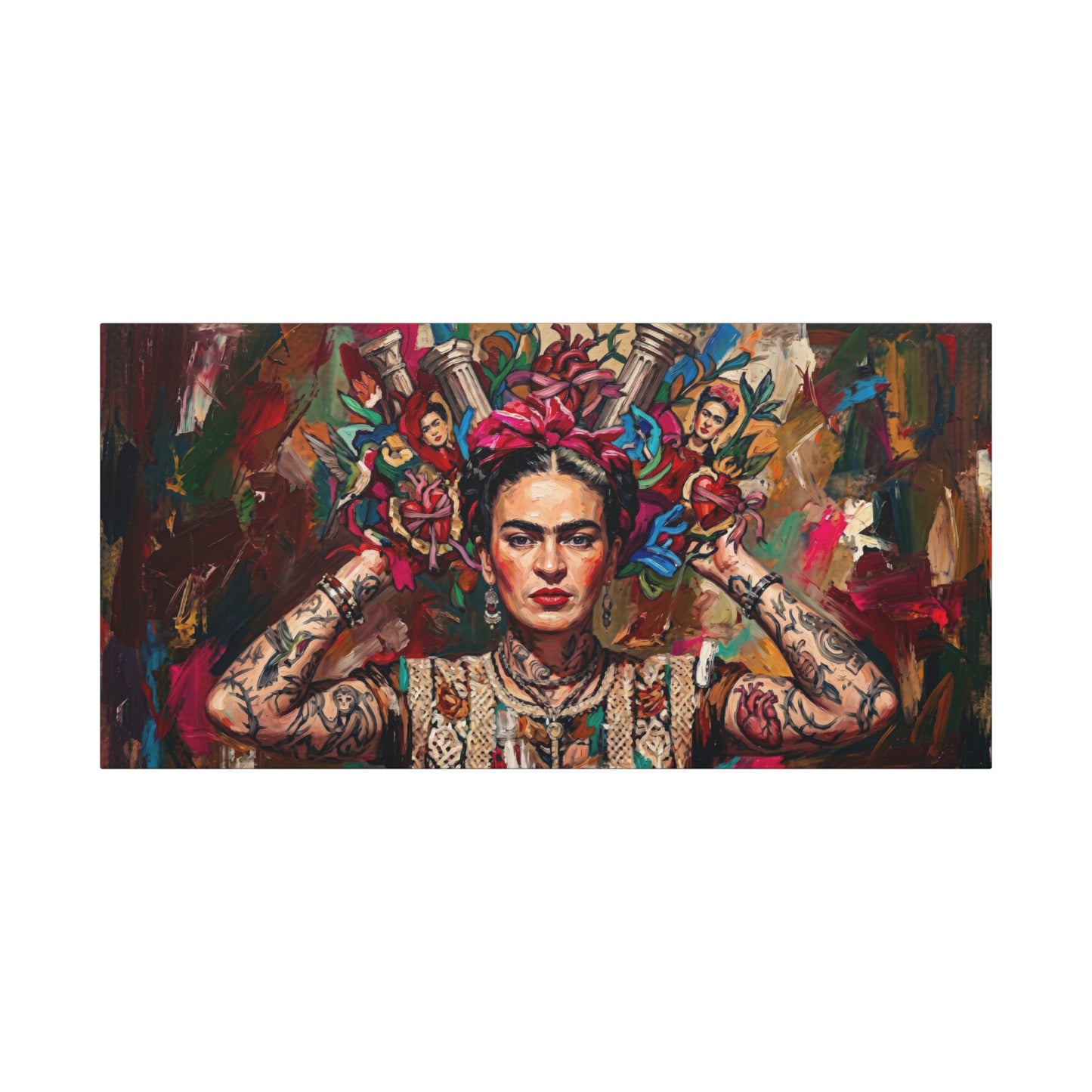 Frida Inspired Abstract Canvas Wall Art — Matte Stretched 1.25"