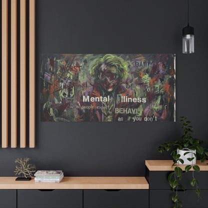Joker Mental Health Abstract Canvas Wall Art — Matte Stretched 1.25"