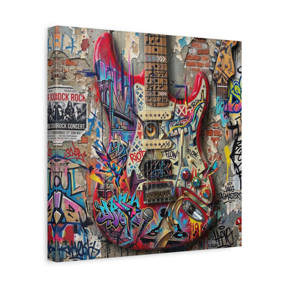 Urban Art Gutair Abstract Canvas Wall Art Print