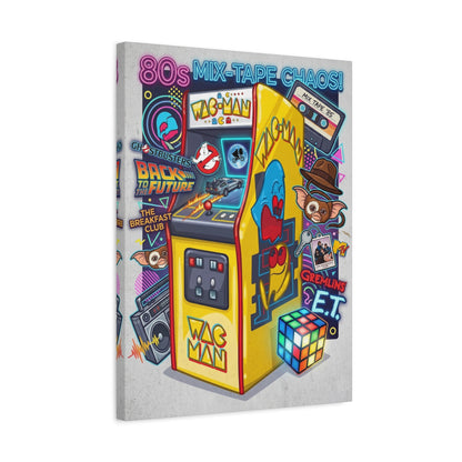 1980's Pop Culture Canvas Wall Art Print