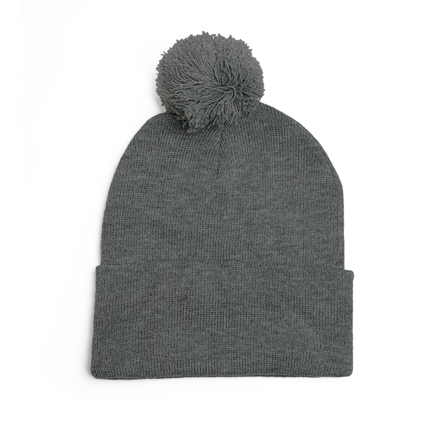 Embroidered Pom-Pom Beanie — "Spitters Are Quitters!" Cozy Winter Hat